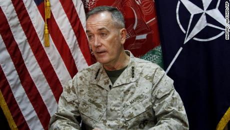 Marine Gen. Joseph Dunford, who commanded the US-led International Security Assistance Force (ISAF) in Afghanistan, spoke during an interview with The Associated Press at the ISAF headquarters in Kabul in August 2013. 