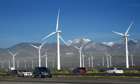 Wind turbines in California